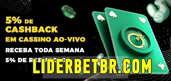 Promoções do cassino ao Vivo liderbet.com 